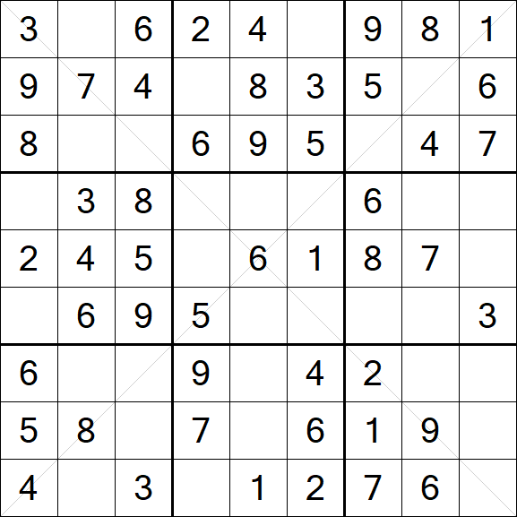 Sudoku X - Einfach