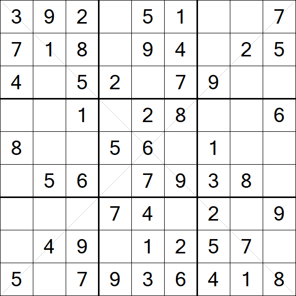 Sudoku X - Einfach