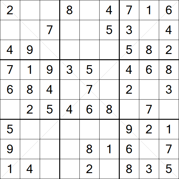Sudoku X - Einfach