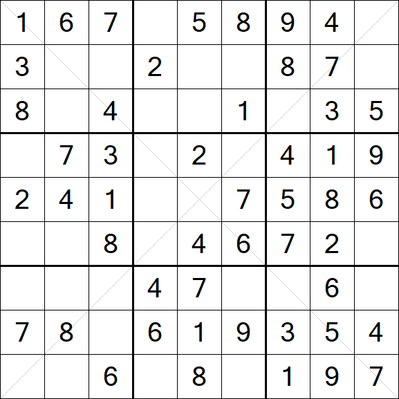 Sudoku X - Fácil