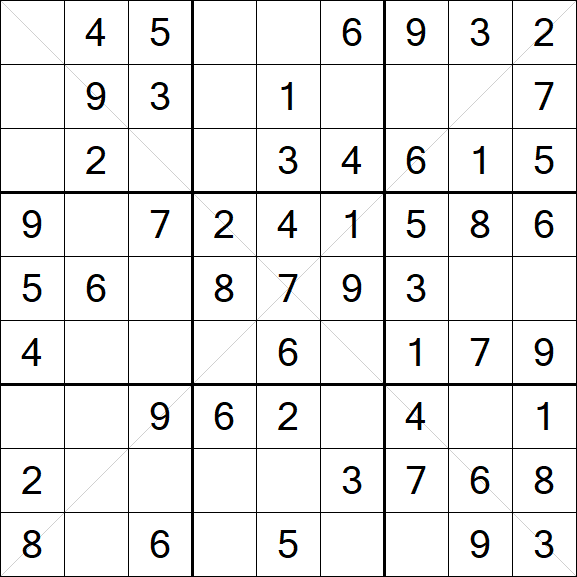 Sudoku X - Fácil