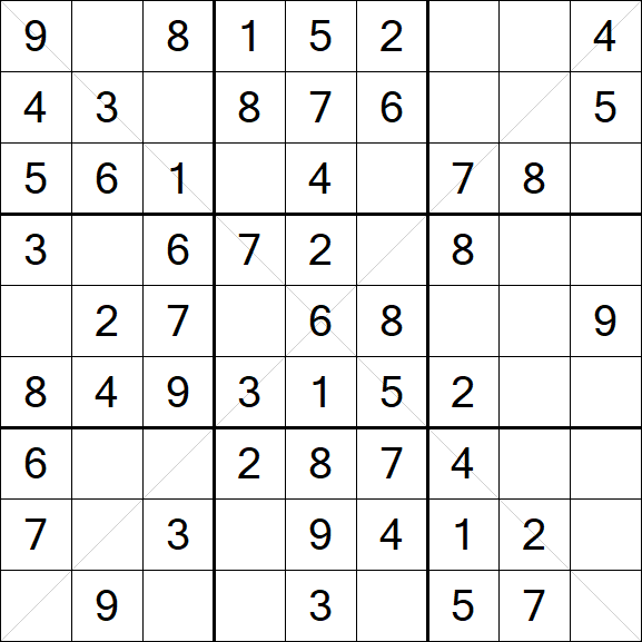 Sudoku X - Fácil