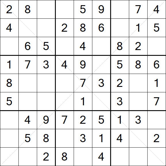 Sudoku X - Fácil