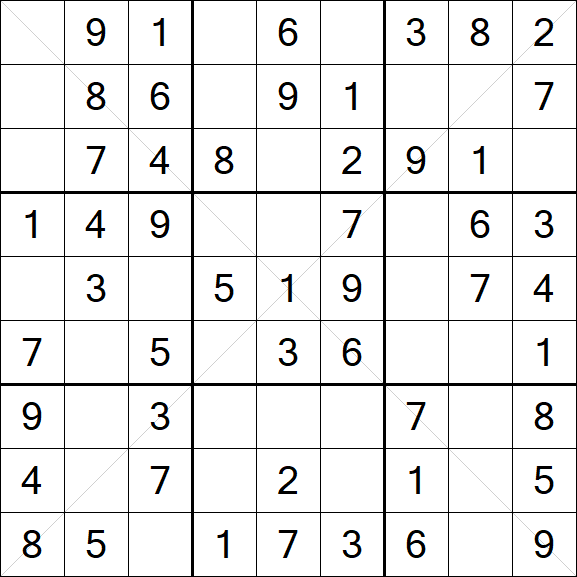 Sudoku X - Fácil