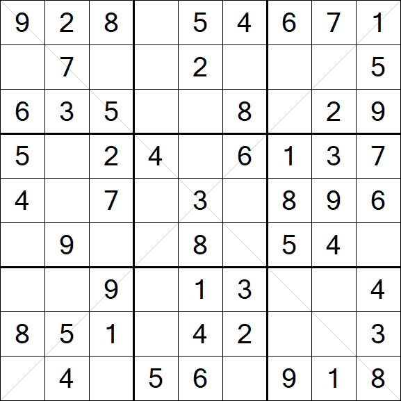 Sudoku X - Simple
