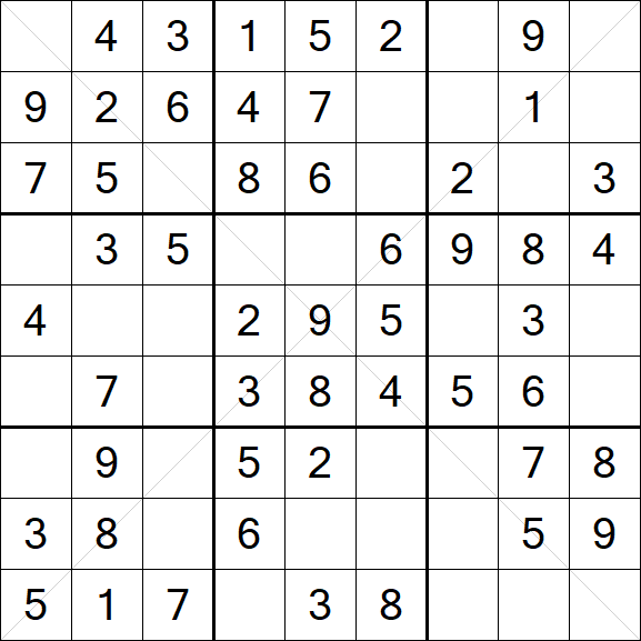 Sudoku X - Simple