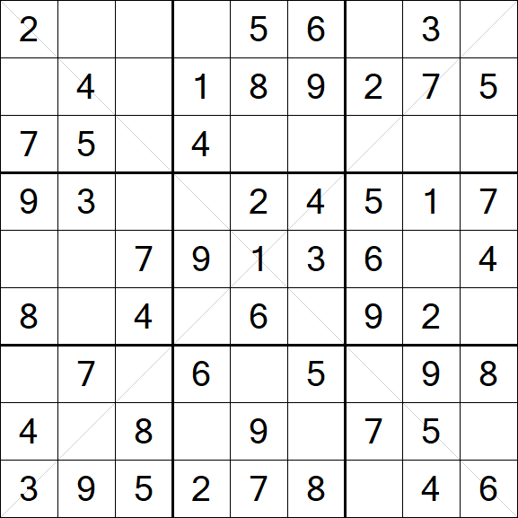 Sudoku X - Simple