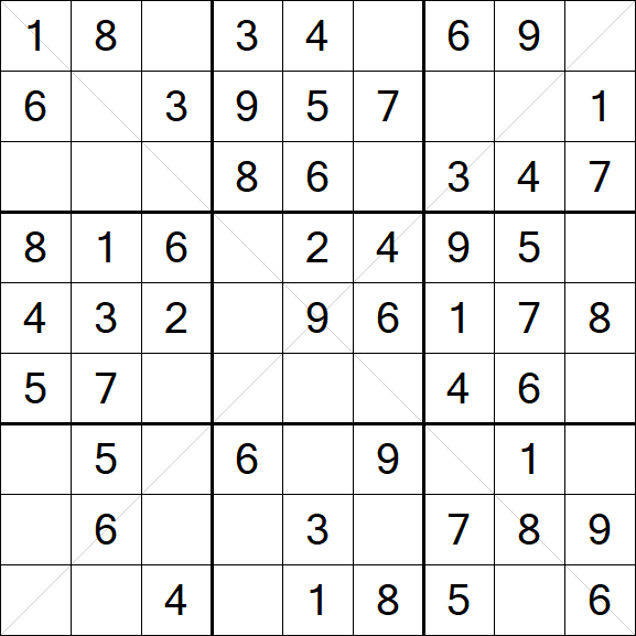 Sudoku X - Simple