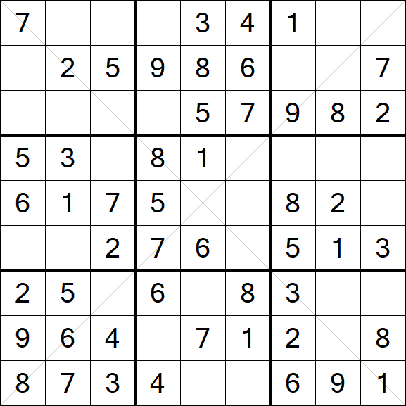 Sudoku X - Easy
