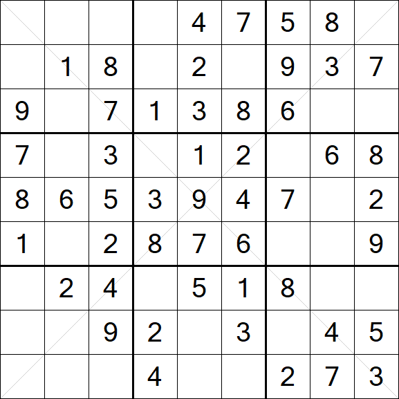 Sudoku X - Simple