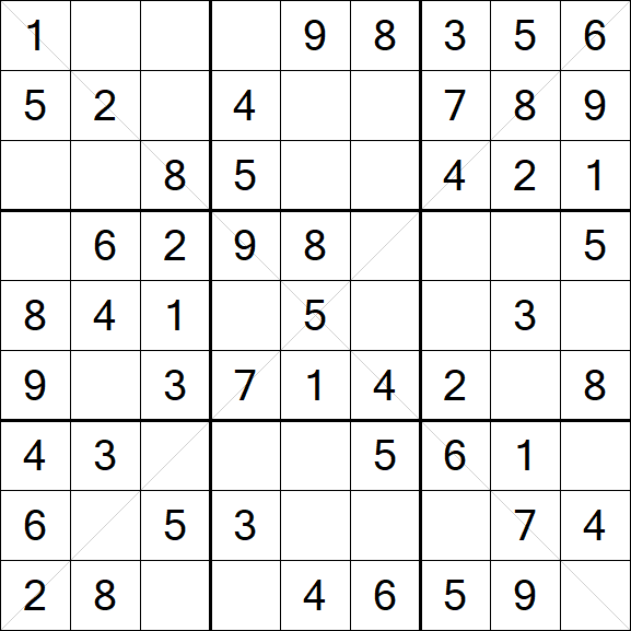 Sudoku X - Simple