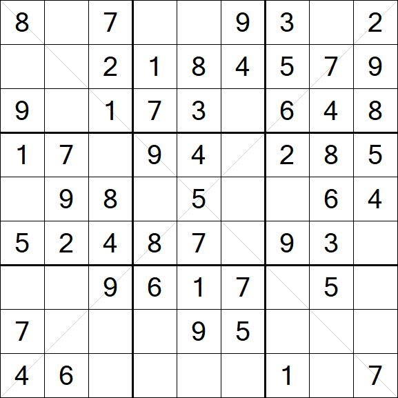 Sudoku X - Simple