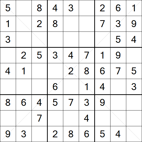 Sudoku X - Simple