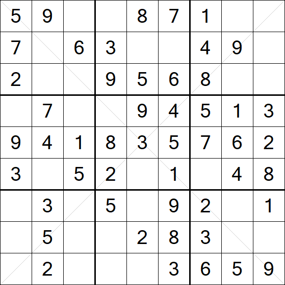 Sudoku X - Fácil