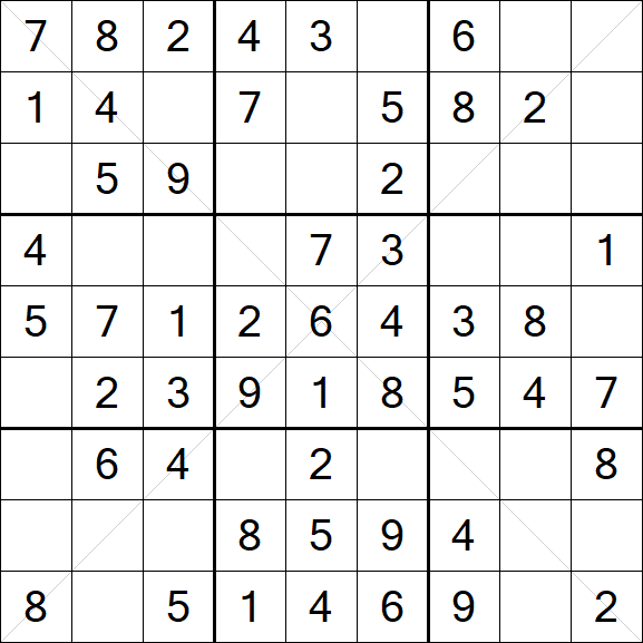 Sudoku X - Simple