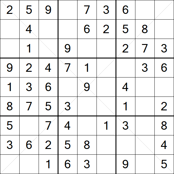 Sudoku X - Simple