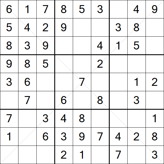 Sudoku X - Simple