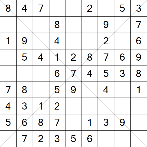 Sudoku X - Simple