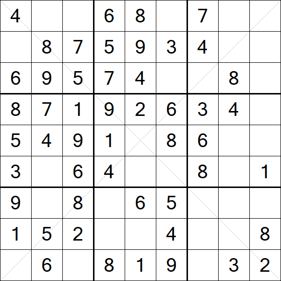 Sudoku X - Einfach