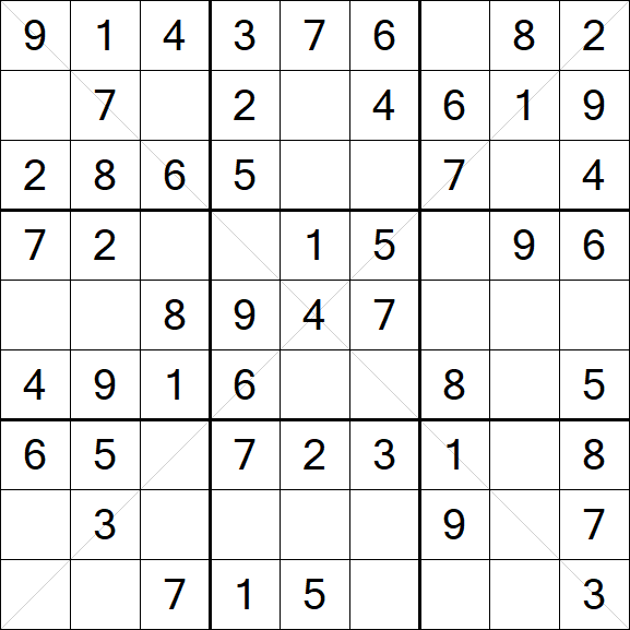 Sudoku X - Easy