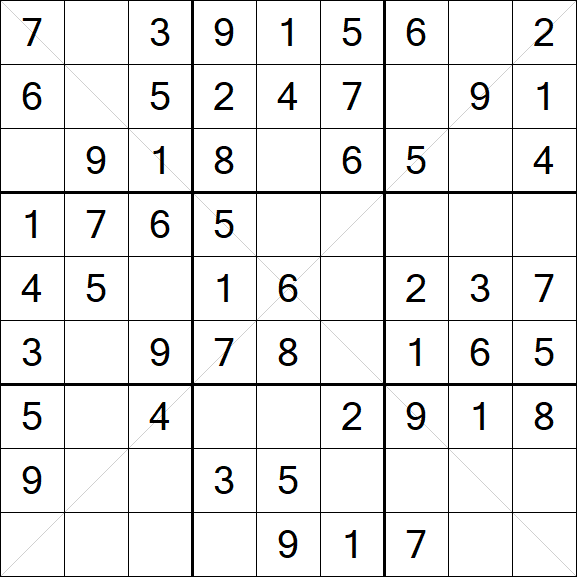 Sudoku X - Fácil