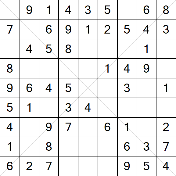 Sudoku X - Fácil