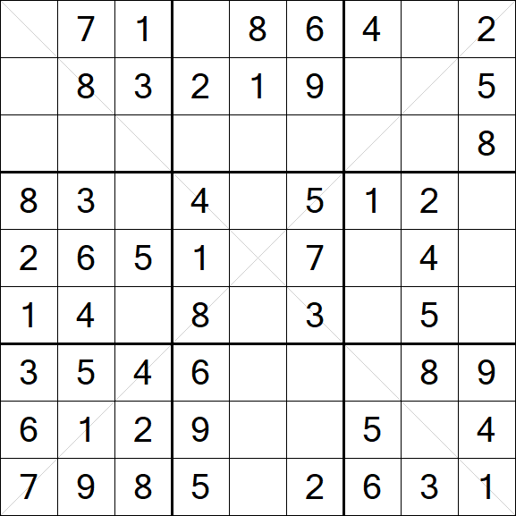 Sudoku X - Einfach