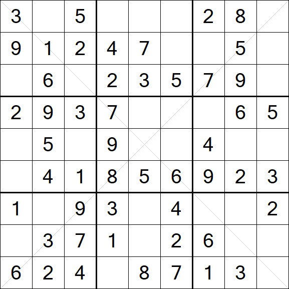 Sudoku X - Einfach