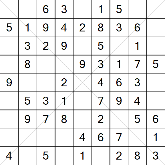 Sudoku X - Einfach
