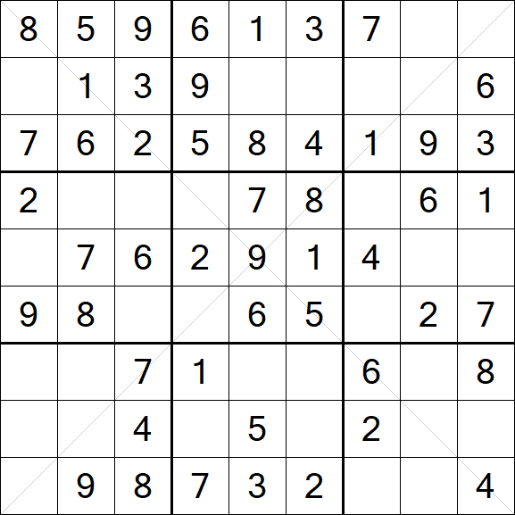 Sudoku X - Einfach