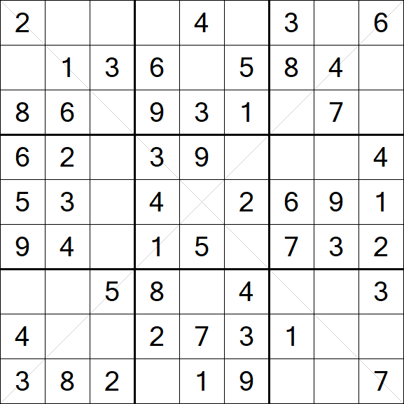 Sudoku X - Einfach