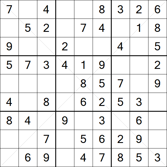 Sudoku X - Einfach