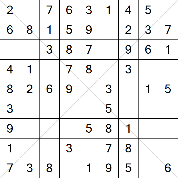Sudoku X - Einfach