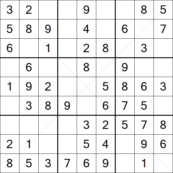 Sudoku X - Einfach
