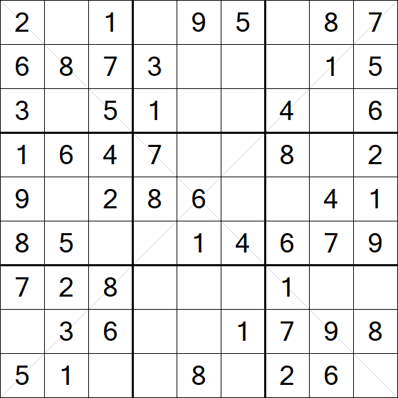 Sudoku X - Einfach