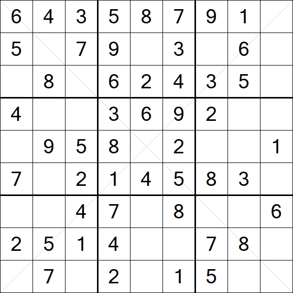 Sudoku X - Einfach