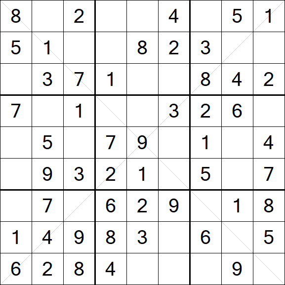 Sudoku X - Einfach