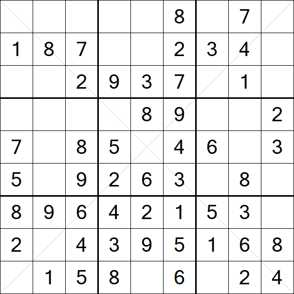 Sudoku X - Simple