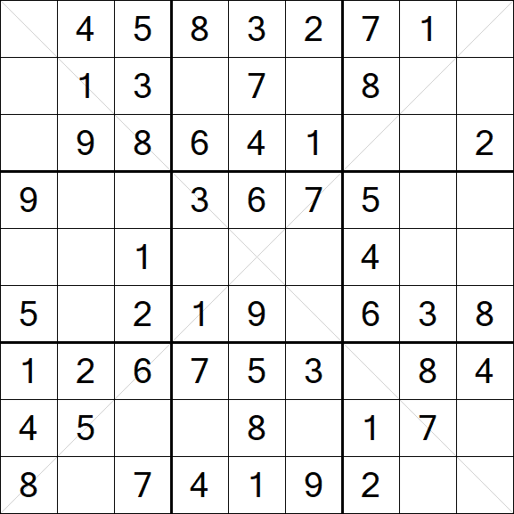 Sudoku X - Easy