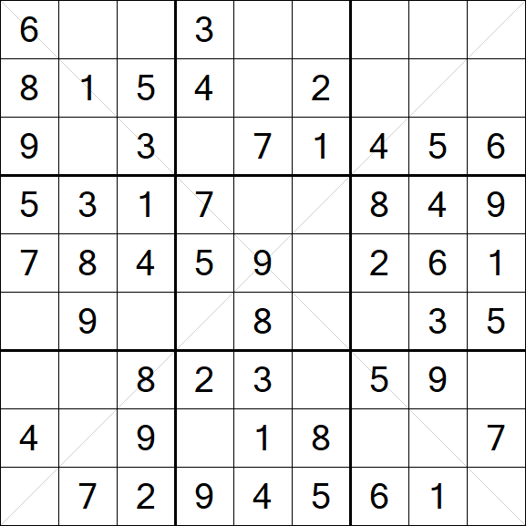 Sudoku X - Easy