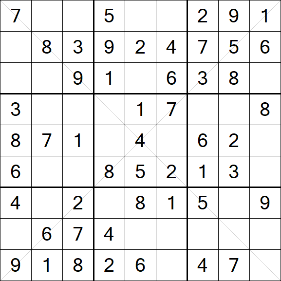 Sudoku X - Einfach