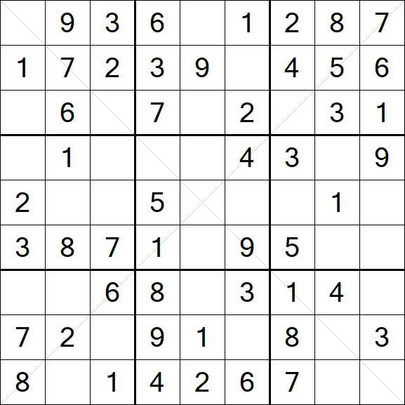 Sudoku X - Einfach