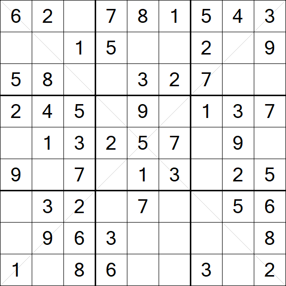 Sudoku X - Einfach