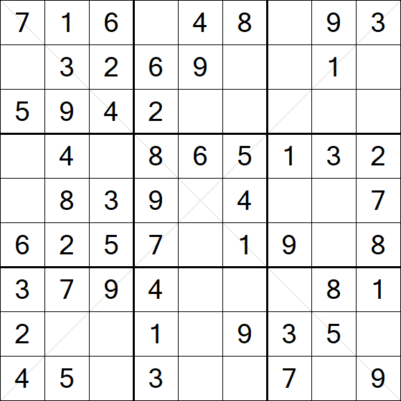 Sudoku X - Fácil