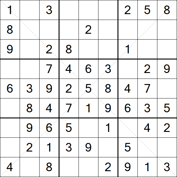 Sudoku X - Einfach
