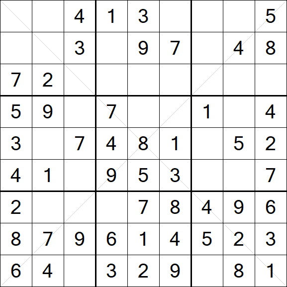 Sudoku X - Einfach