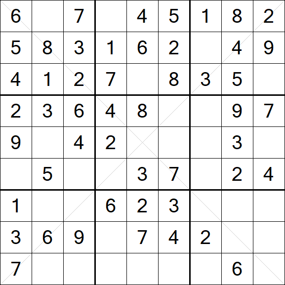 Sudoku X - Einfach