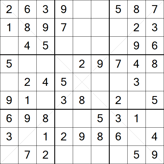 Sudoku X - Einfach