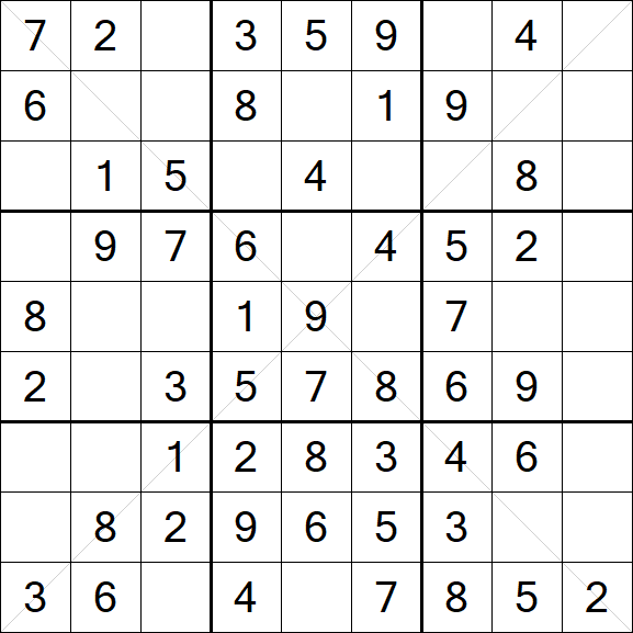 Sudoku X - Einfach