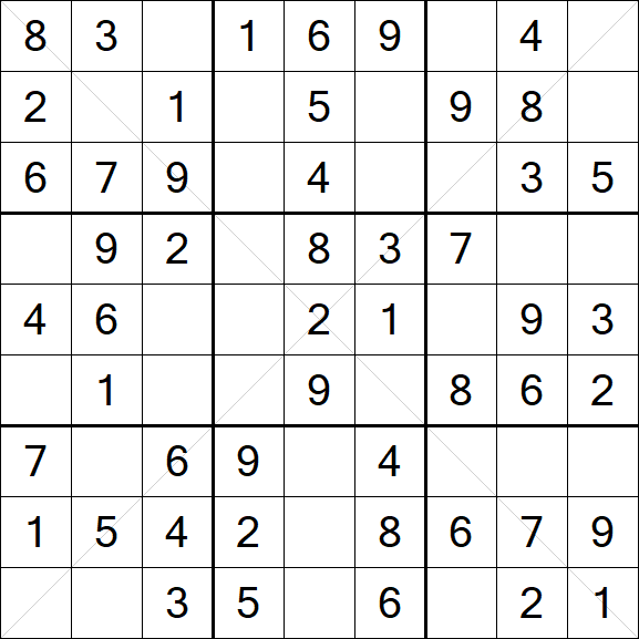 Sudoku X - Fácil